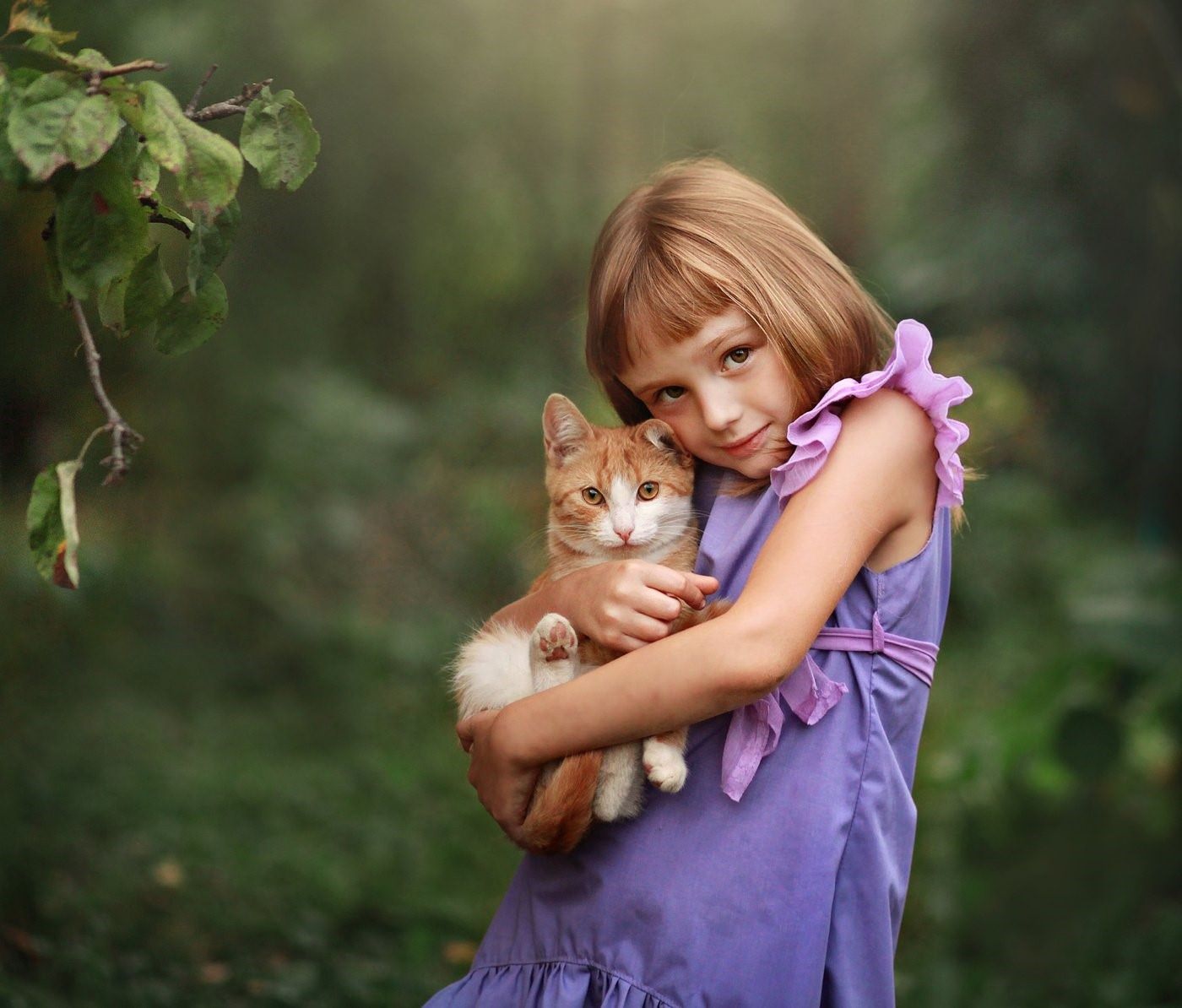 Девушка с котами фото
